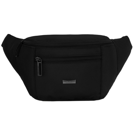 Herren-Gürteltasche in Schwarz mit Außenfach mit Reißverschluss – Peterson