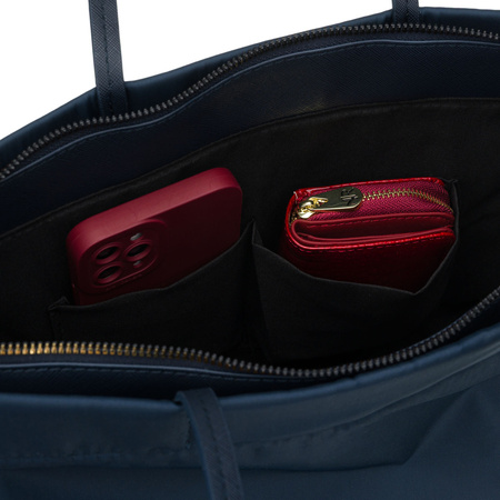 Damen-Shopper in Marineblau mit Magnetverschluss – Peterson