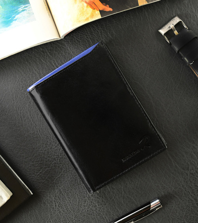 Geräumige Herren Geldbörse Hochformat aus glänzendem Echtleder – Ronaldo