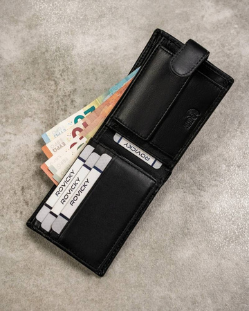 Geschenkset: Herren Geldbörse und Schlüsselanhänger aus Öko-Leder – Rovicky