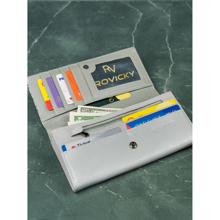 Große Damen Geldbörse Blumen rot aus Leder & Öko-Leder – 4U Cavaldi