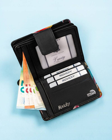 Große, vertikale Damen Geldbörse aus echtem Leder – Rovicky