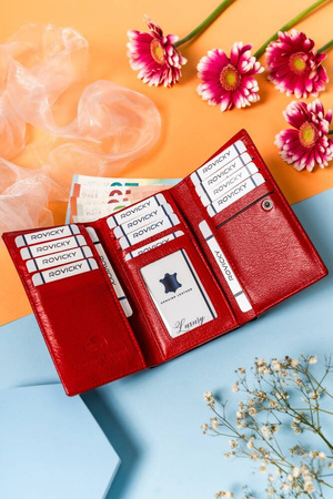 Geräumige, horizontale Damen Geldbörse aus Leder – Lorenti