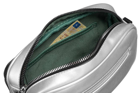 Damen-Umhängetasche aus Öko-Leder an einem breiten Gürtel – David Jones