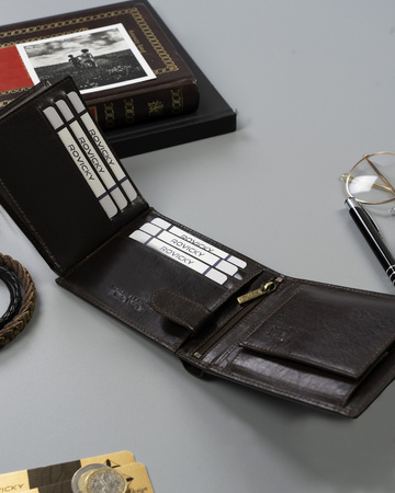 Klassische Herren Geldbörse aus Echtleder – Rovicky