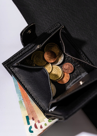 Kleine herren geldbörse aus Öko-Leder mit Druckverschluss – 4U Cavaldi