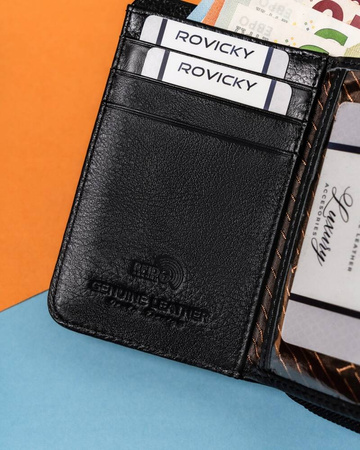 Klassische Damen Geldbörse mit Druckknopf und Reißverschluss – Lorenti