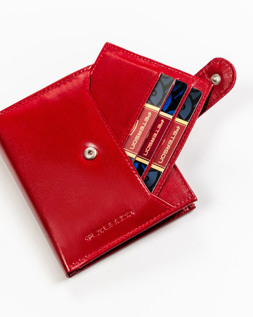 Damen Geldbörse aus Leder mit Druckknopf – Peterson