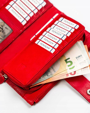 Große Damen Geldbörse aus Echtleder – Rovicky