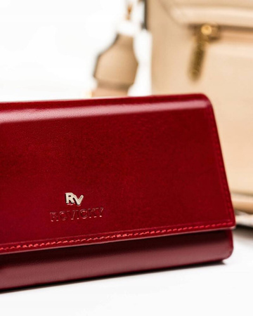 Große Damen Geldbörse aus Leder mit RFID-Schutz – Rovicky