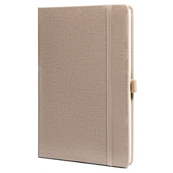 Büro Notizbuch A5 in Beige mit Linien – Peterson