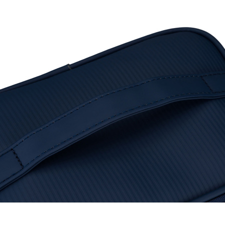 Dunkelblaue Kosmetiktasche aus Synthetikstoff mit praktischem Griff – Peterson