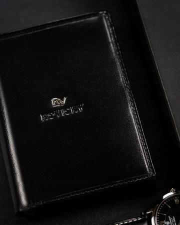 Herren Geldbörse Hochformat aus Leder ohne Verschluss – Rovicky