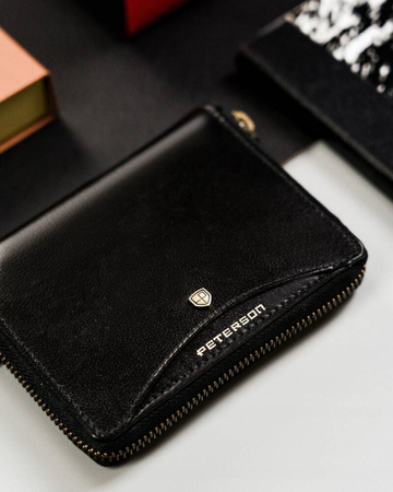 Große Herren Geldbörse aus Leder mit Reißverschluss – Peterson