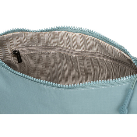 Einfaches Damen Umhängetäschchen mit Reißverschluss aus blauem Polyester – Peterson