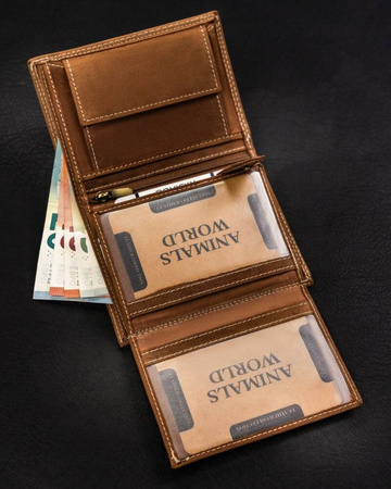 Große Herren Geldbörse Hochformat aus echtem Leder – Always Wild