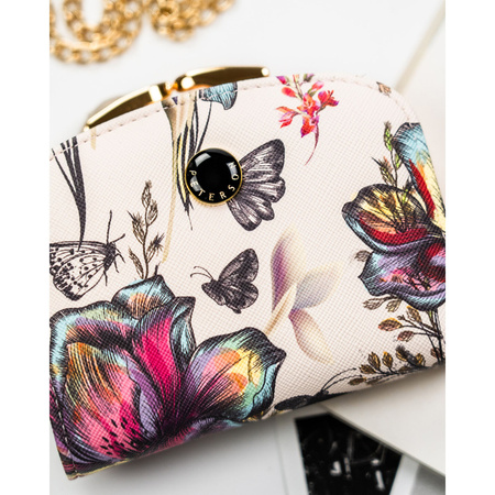 Moderne Damen Geldbörse aus Öko-Leder mit Druckknopf und Bügelverschluss – Peterson