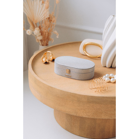 Elegante Schmuckschatulle in Silber, mit Schnappverschluss – Peterson