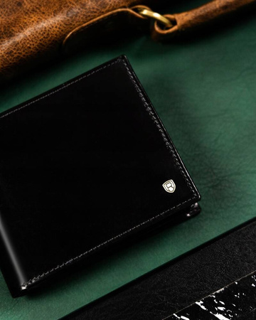 Große Herren Geldbörse aus Leder ohne Verschluss – Rovicky