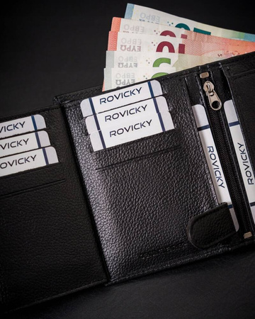 Große Herren Geldbörse aus Leder mit Druckknopf – 4U Cavaldi