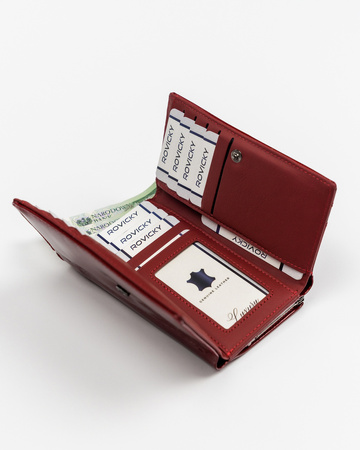 Elegante Damen Geldbörse aus Leder mit Bügelverschluss – Cavaldi