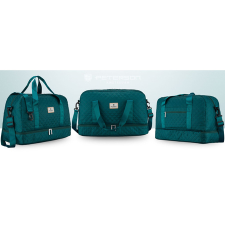 Grüne Trainings-Tasche aus Polyester, zweifach unterteilt - Peterson