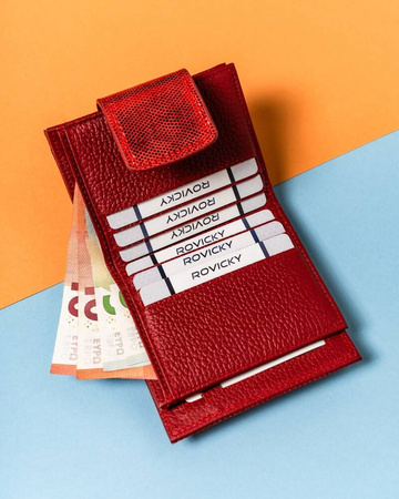 Stilvolle Damen Geldbörse aus Leder mit Druckknopf und Bügelverschluss – Lorenti