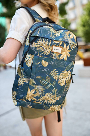 Klassischer Damen Rucksack aus Polyester mit Blumenmuster – Rovicky