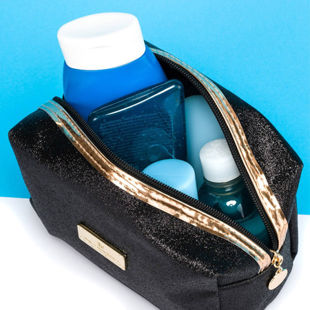 Kompakte Glitzer-Kosmetiktasche für Reisen – Peterson