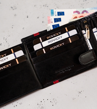 Herren Geldbörse mit rotem Band – Rovicky