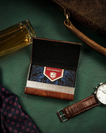 Klassisches Visitenkartenetui aus Öko-Leder – Peterson