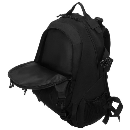 Schwarzer, militärischer Rucksack mit Kompressionsriemen – Peterson