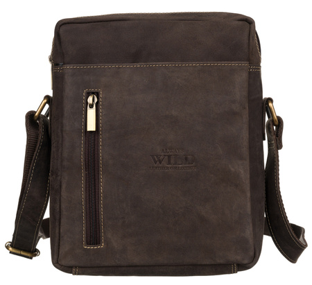 Herren Umhängetasche aus Leder mit Taschen – Always Wild