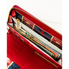 Große Damen-Geldbörse aus lackiertem Naturleder in Rot mit Reißverschluss – Peterson