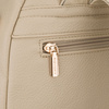 Eleganter Damen-Rucksack mit Seitentaschen aus Öko-Leder in Beige – Rovicky
