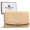 Beige Damen-Geldbörse aus Öko-Leder in Querformat – Peterson