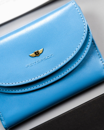 Klassische Damen Geldbörse aus Leder mit Druckknopf – Peterson