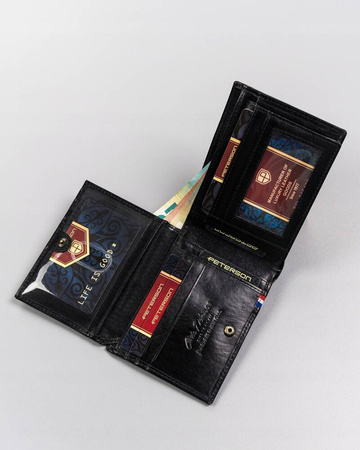 Große Herren Geldbörse aus Leder ohne äußeren Verschluss – Peterson