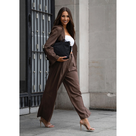 Schwarze, große Damen-Shopper-Tasche aus Nylon, passend für das A4-Format und mit Magnetverschluss – Peterson