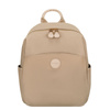 Beiger Damen-Rucksack aus Nylon und Öko-Leder mit Reißverschluss – Peterson