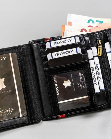 Herren Geldbörse Hochformat aus Echtleder – Rovicky