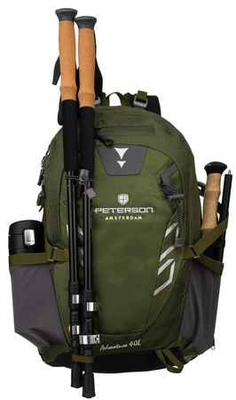 Grüner Adventure Rucksack mit Notfallpfeife – Peterson