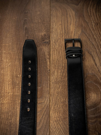 Breiter glänzender Herren Ledergürtel – Stilvoll