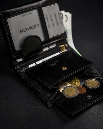 Herren Geldbörse aus Glattleder mit Fotofach – Rovicky