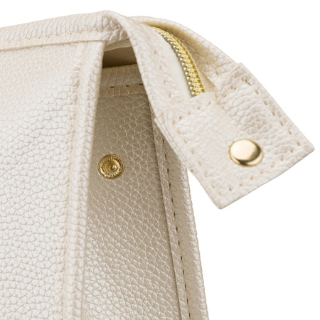 Beige, praktische Kosmetiktasche aus Öko-Leder, einteilig – Rovicky