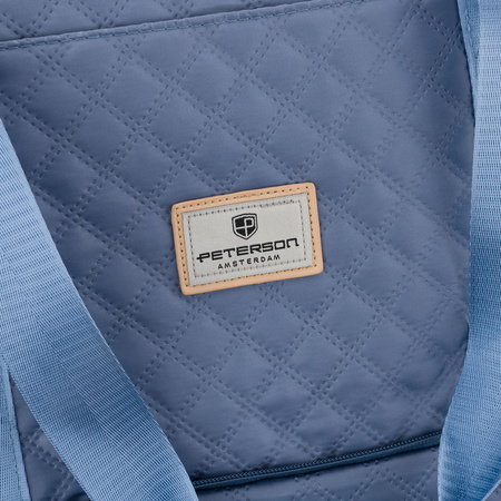 Trainings-Tasche aus Polyester in Blau, ausgestattet mit einem Griff für den Koffer - Peterson