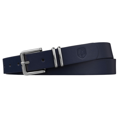 Granatfarbener Damen-Gürtel aus Öko-Leder mit silberner Schnalle - Peterson