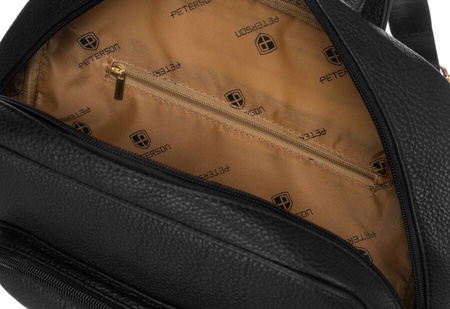 Geräumiger Damen Rucksack aus Öko-Leder – Peterson