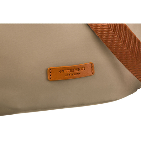 Stadt-Umhängetasche in Khaki-Braun mit verstellbarem Gurt – Peterson