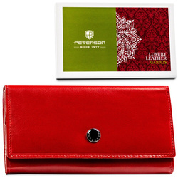 Damen Geldbörse mit RFID-Schutz aus Echtleder – Peterson
